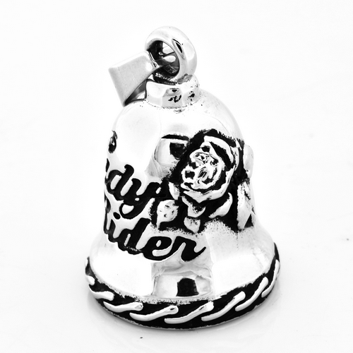 FSP17W87 rose lady rider bell biker Pendant